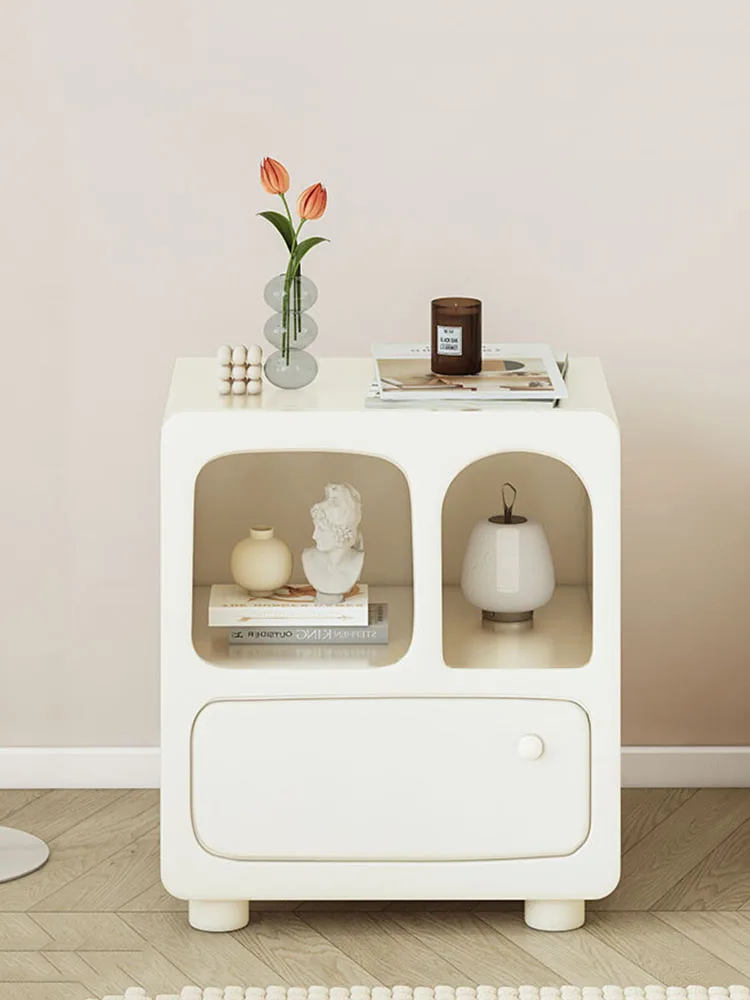 

Bedroom Cabinet Wooden Cream Bed Side Luxury Modern Bedside Table Nightstands Black With Drawers Storage Cabinets Furniture