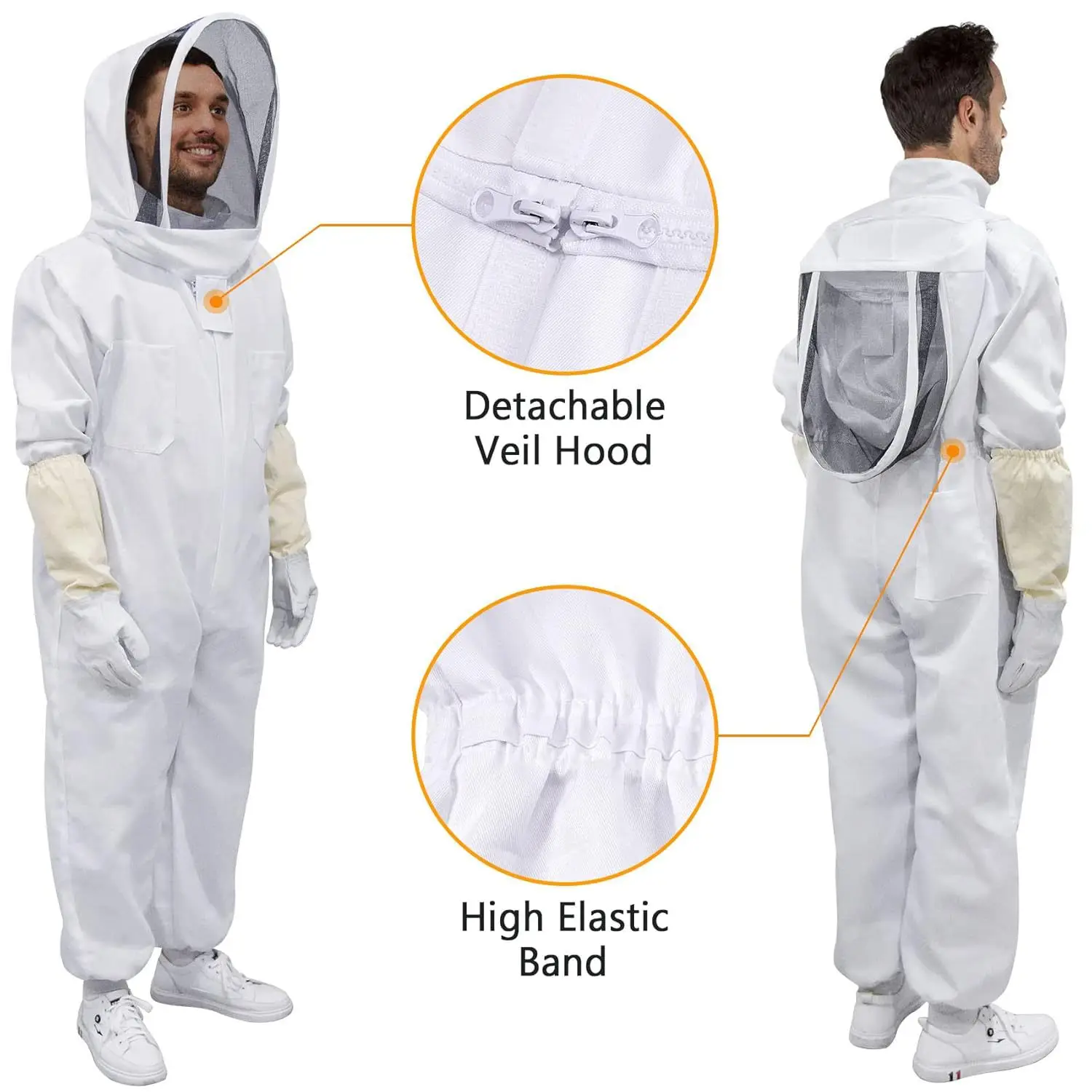Full Body Beekeeping Clothes Professional Beekeepers Clothes Protection Beekeeping Suit Safty Veil Unisex Protective Equipment