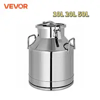 Vevor 10L 20L 50L Milk Jug Pail Can SStainless Steel Cow Milk Bucket for Oil Wine Water Soup and Oatmeal Storage Transportation 1