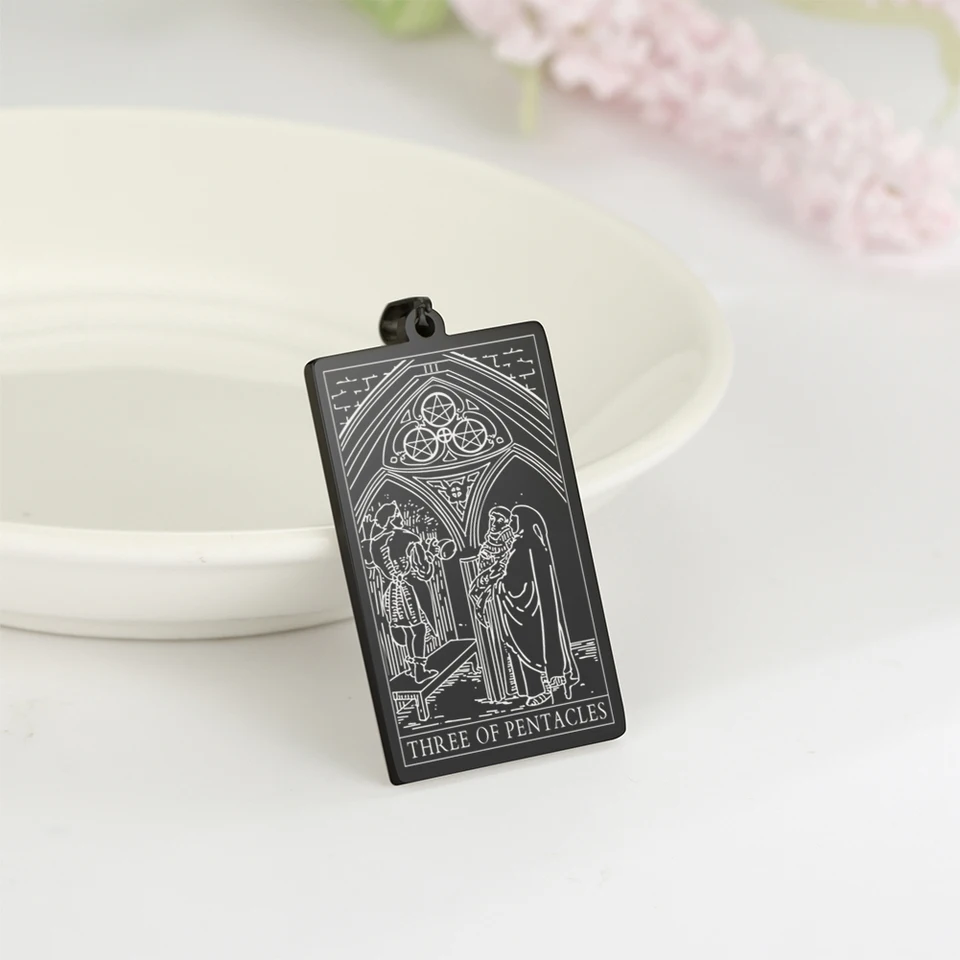 Amuleto Vintage Portachiavi Con Ciondolo Teschio E Carte Dei Tarocchi - Acciaio Inox, Stile Vintage, Amuleto Wiccan, Regalo Originale Portachiavi Scheletro Tarocchi