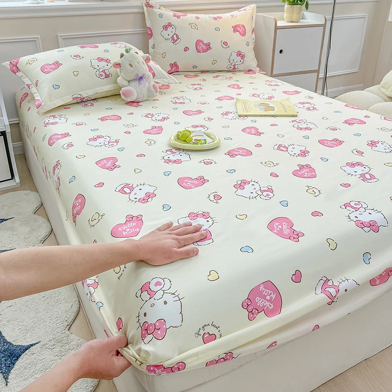 伸縮性のあるヘッドバンド付きのフィットシートカバー,子供用の漫画