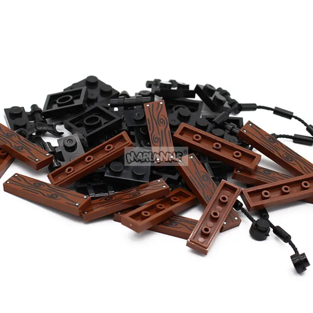 Marumine MOC Blocks Construction Set Drawbridge Mountain Building Bricks Bulk Parts Accessories Model Kit for 6+ Kids Boys Girls 6