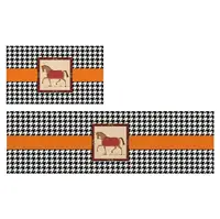 Luxury PVC Washable Kitchen Mat Chic Horse Printed Floor Entrance Doormat Carpet for Bedroom Bath Rug Bathroom Mats Set Rugs 2