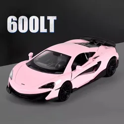 Deluxe Pink Die - Cast Toy Car with Opening Doors and Pull - Back Action (McLaren 600LT)