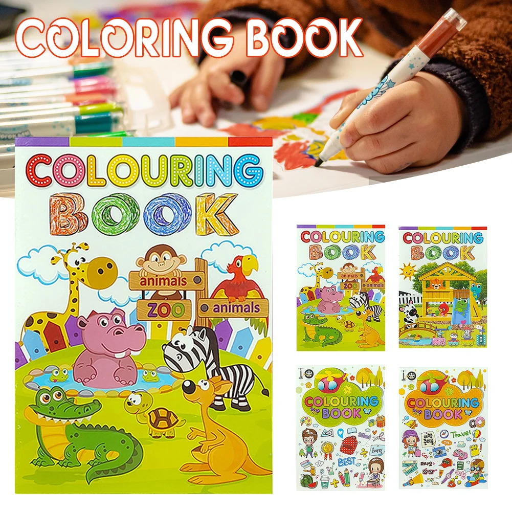 Cartoon Coloring Book Kindergarten Coloring Paintings Books for Kids Boys Girls Filling Picture Book Coloring Book Children Gift