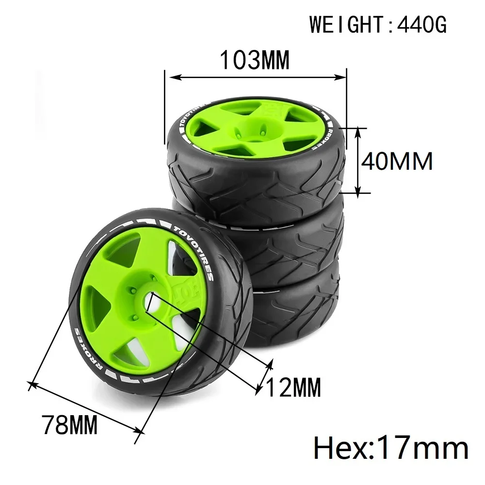 Détail du motif de la bande de roulement des pneus tout-terrain pour crawler RC 1/10