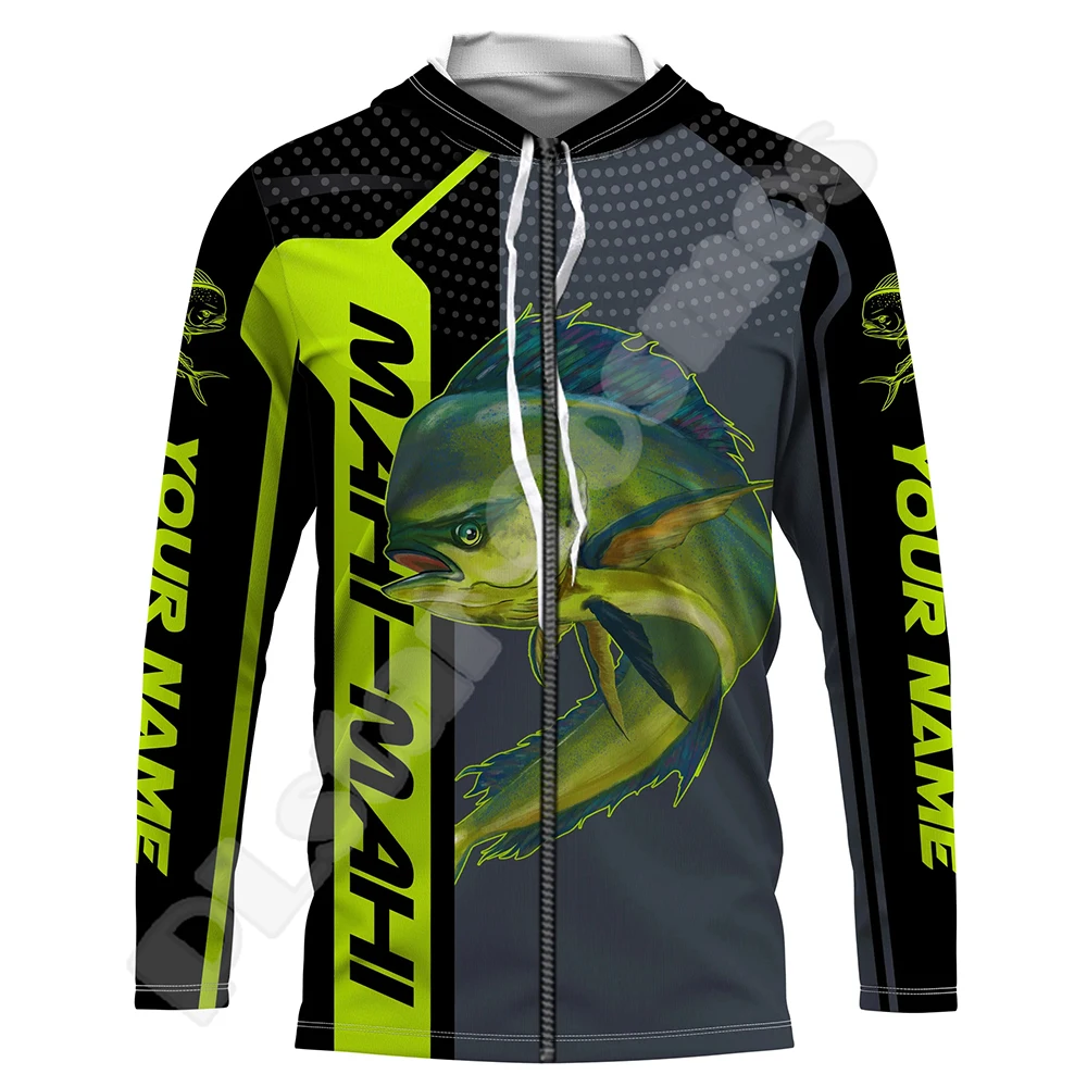 NewFashion Custom Name Tuan Fishing Mahi Fisher Tattoo Retro Tracksuit Harajuku 3DPrint Streetwear Casual Funny Jacket Hoodies N