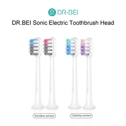 Dr.Bei Original Replacement Brush Heads for Electric Toothbrush Sensitive/Cleaning Heads Apply Sonic Toothbrush Bristle Nozzles