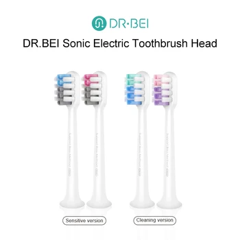 Dr.Bei-오리지널 전동 칫솔용 교체 브러시 헤드, 민감한/클리닝 헤드, 음파 칫솔 강모 노즐 적용