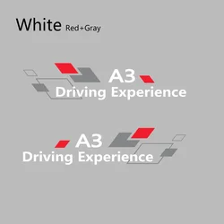 Car Door Side Sticker Decals - Auto Vinyl Film (2 pcs) - Q7 (White)