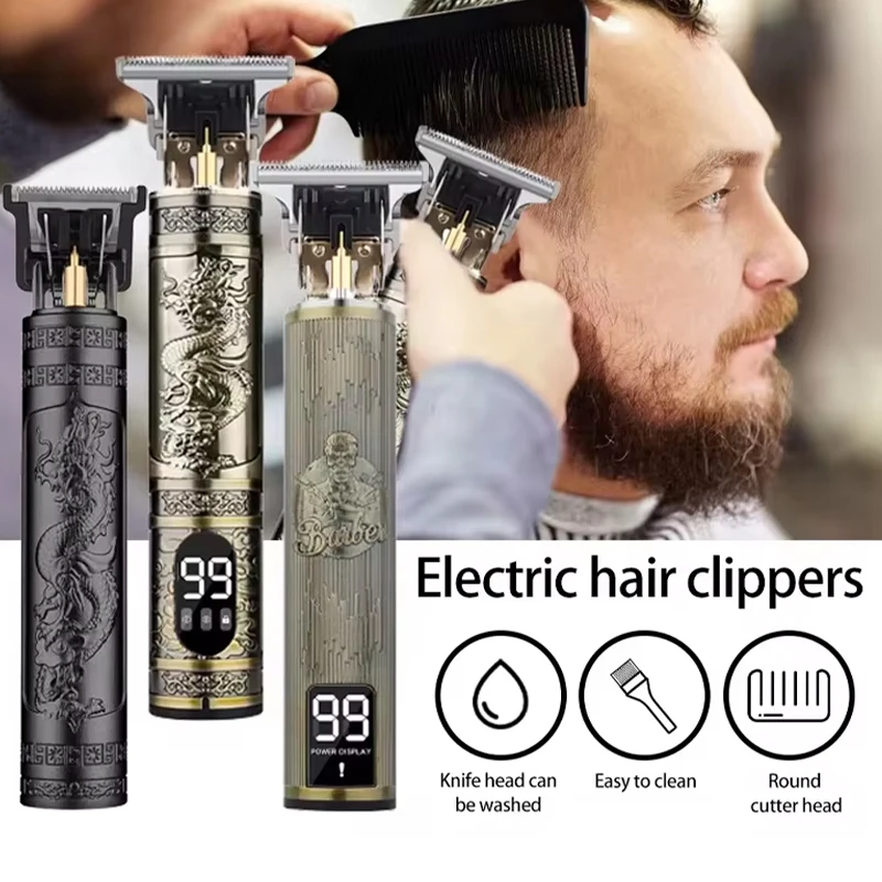 Hair Clipper T9 Hair Clipper Repair Beard Shaving Body Hair Trimmer Clippers Corteiz Electric Machine Men Haircut Machine 0mm Barber Shaver