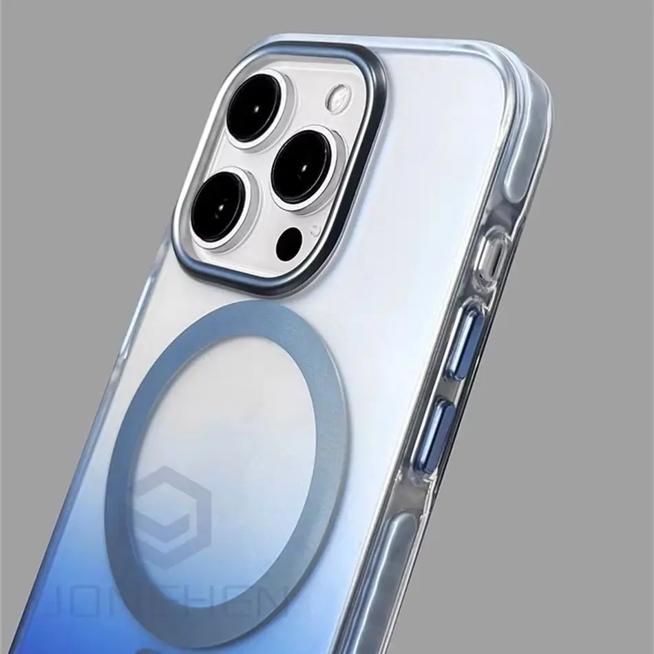Luxury Gradient Shockproof Magnetic Cover with Premium Matte Finish - Magsafe Wireless Charging Compatible Case