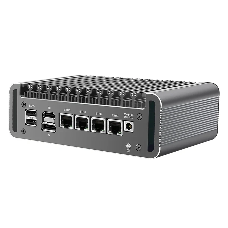 Topton Fanless Mini PC Intel Core 3 N355 N305 8 Core N150 N100 DDR5 2xNVMe 4xi226-V 2.5G Firewall application computer pfsense 5