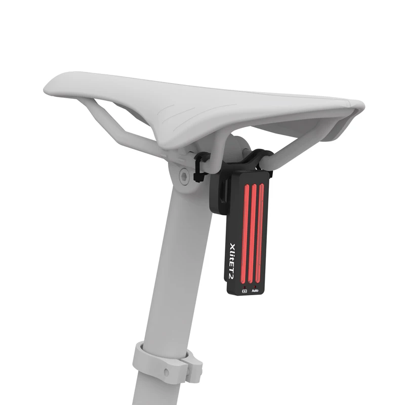 Enfitnix ET2 luce posteriore per bici Auto Start/Stop Brake Sensing IPX6 staffa per reggisella a sella a LED impermeabile con carica - immagine 6