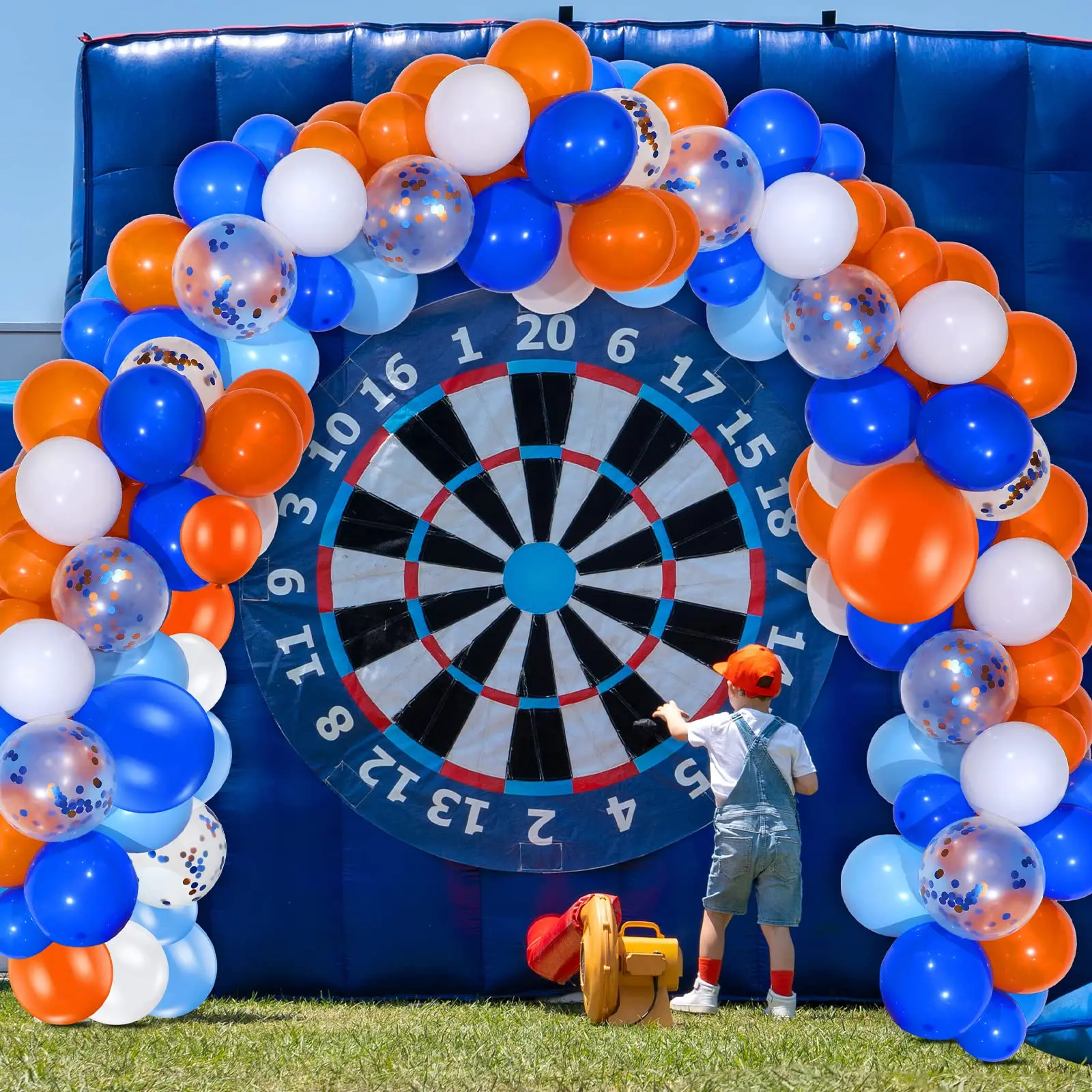 196PCS Orange Blue and White Balloons Garland Arch Kit for Kids Target Sign  Dart War Birthday Party Wedding Decorations Supplies - AliExpress
