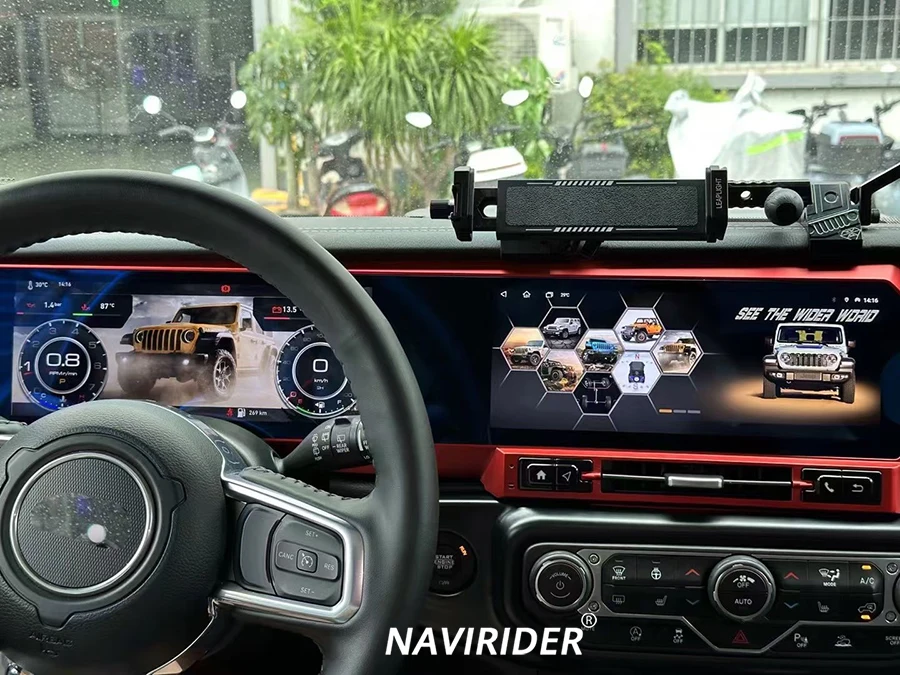 12.3inch+12.3inch Carplay Car Radio For JEEP WRANGLER 2018-2022 LCD Android Dual