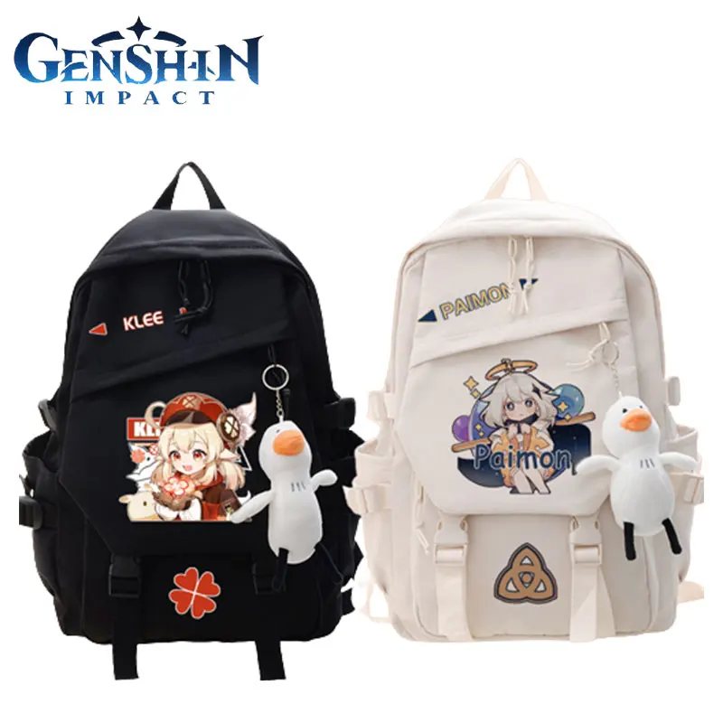 

Genshin Impact Anime Cosplay Students School Bag Backpack Klee Cartoon Bookbag Laptop Travel Rucksack Outdoor Boys Girls Gifts