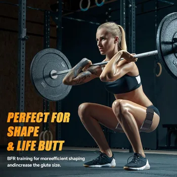 Booty Bands, Blood Flow Restriction Bands for Women/Men, Adjustable BFR Training Bands for Glutes & Hip Building, Occlusion 6