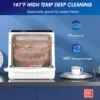 Dishwashers, 5 Washing Programs Mini Dishwashers with 5 L Built-in Water Tank and Double-layered 6