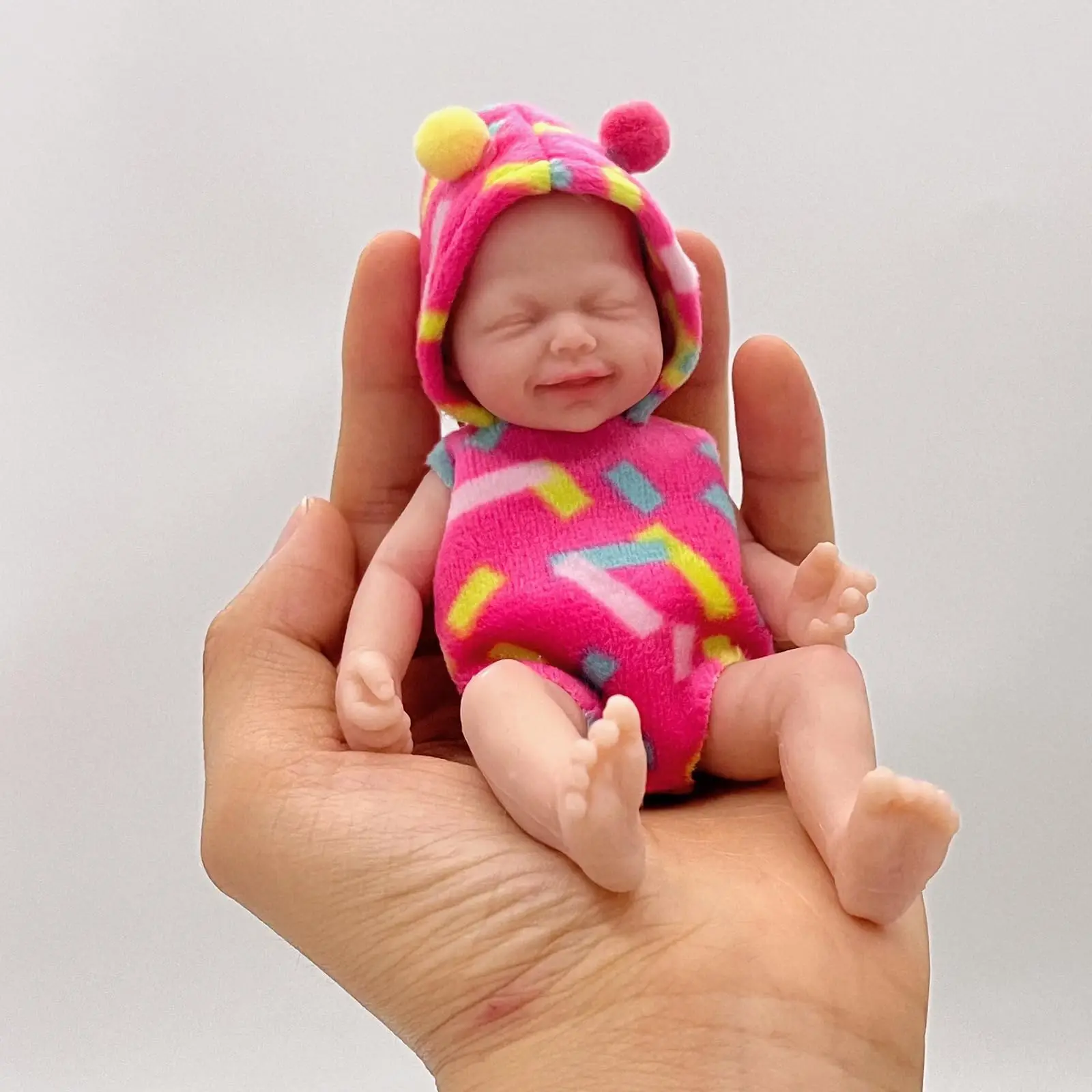 Mire & Mire 4.5 Inch Sleeping Full Silicone Mini Baby Doll with