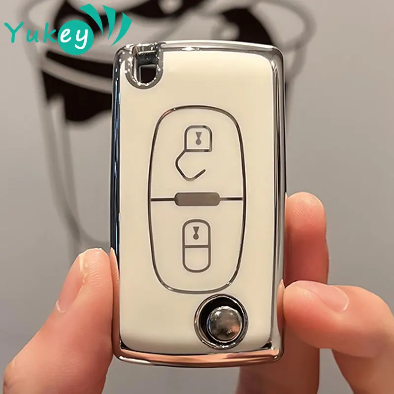

2 3 Button TPU Car Key Case Cover Holder Shell for Peugeot 308 207 307 3008 5008 Fob for Citroen C2 C3 C4 C8 Keys Accessories