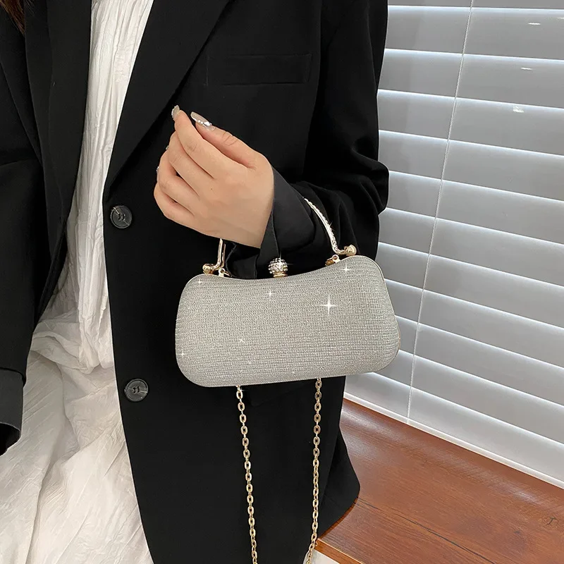 Women Handbag Fashion Gold Diamond Evening Bags Luxury Handbag Elegent Chain Women Shoulder Crossbody Bag Wedding Party Clutch Bags Pouch