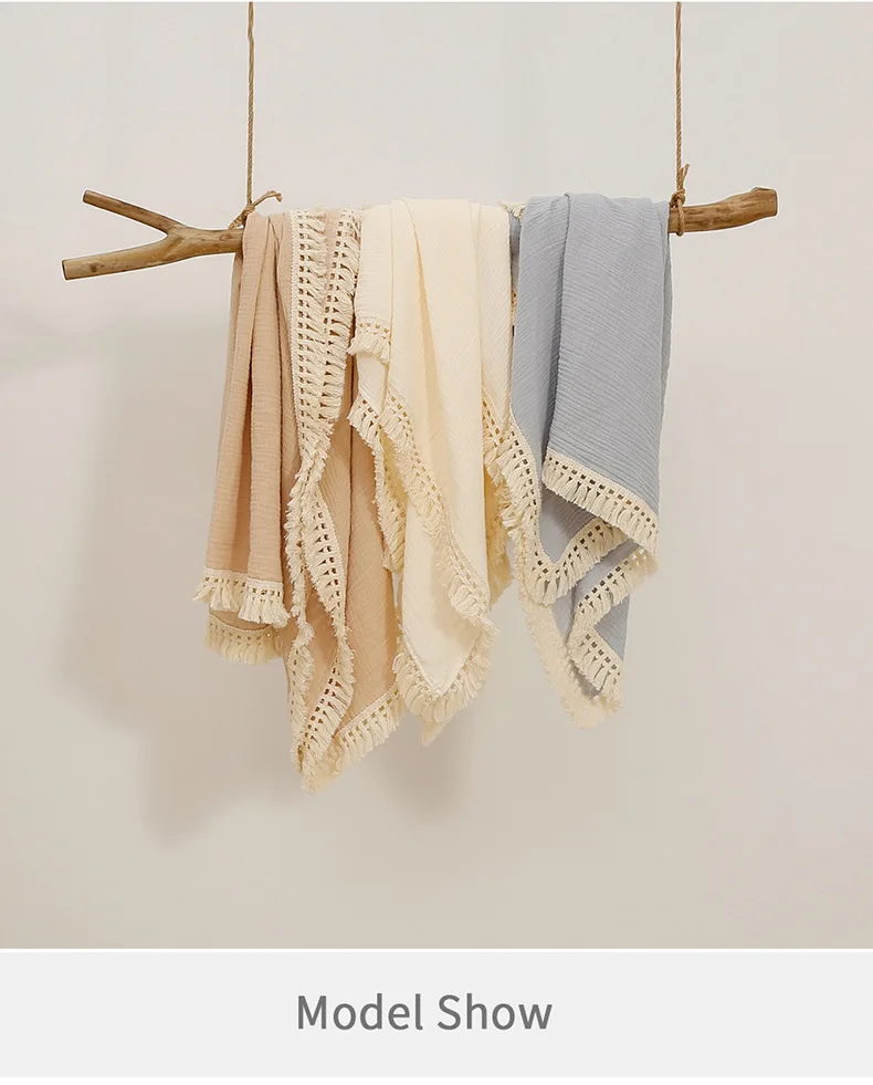 Baby Blanket 80*65cm Soft Newborn Blankets Fringed gauze Bath Gauze Infant Swaddle Wrap Sleepsack Stroller Cover