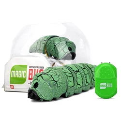 Rc caterpillar spoof répteis controle remoto infravermelho brinquedos caterpillar engraçado elétrico rc animal presente do feriado brinquedos para crianças