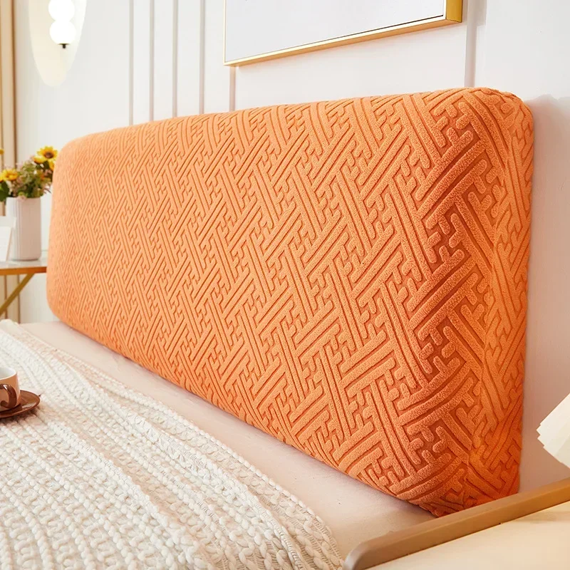 

Soft Elastic Bed Headboard Cover Leaves Jacquard Bed Head Covers Home Hotel Bedroom All-inclusive Bedhead Dust Protector Cover