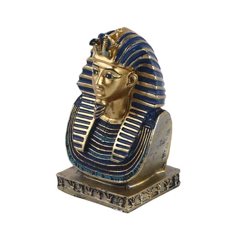 Egyptian Pharaoh Head Ornament Resin Decoration Africa Cleopatra Mummy Pyramid Desktop Living Room Decoration Gift Souvenir