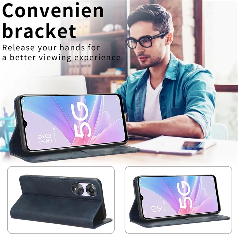 Per Oppo Find X7 Phz110 Custodia Per Telefono Autoaderente Retrò In Pelle Di Oppo Find X7 X7 Pro X7 Custodia Ultra Flip Magnetic Wallet Cover