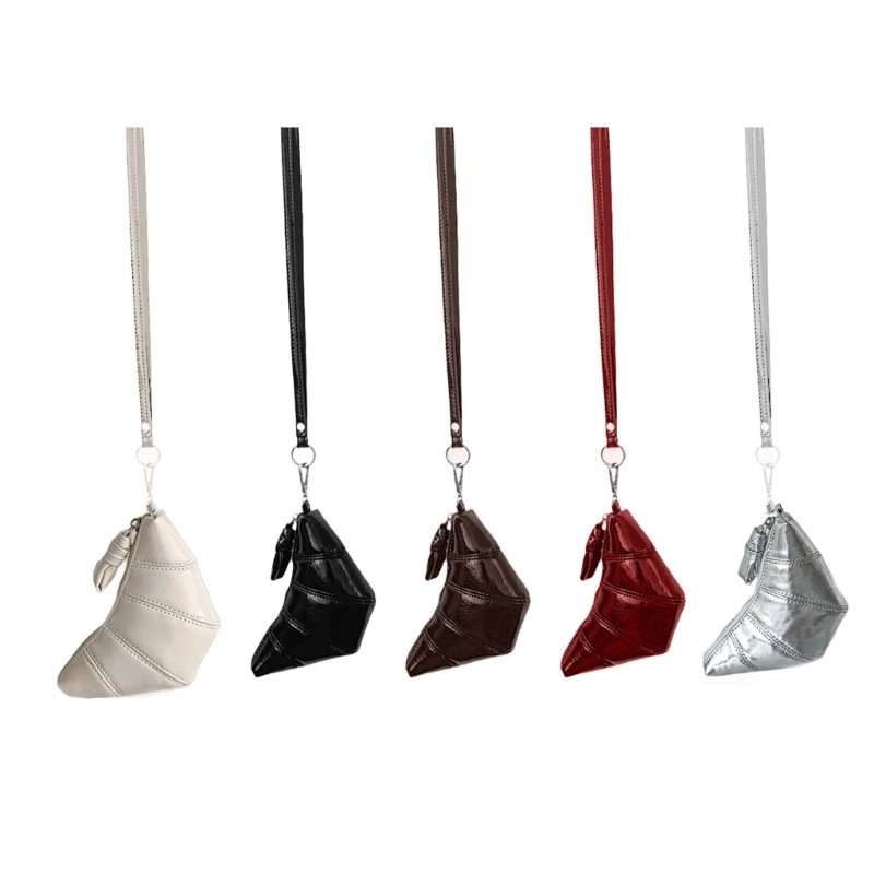 

Old Croissants Bag for Women Fashion Crossbody Bag PU Leather Shoulder Bag