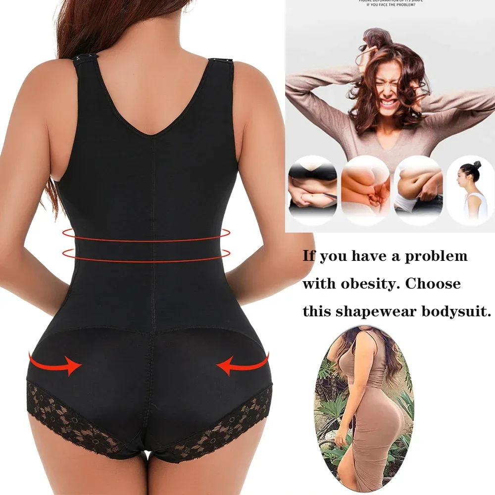 Bodysuit Shapewear Women Colombian Girdle for Women Waist Trainer Body Shaper Tummy Control Bodysuit with Lace