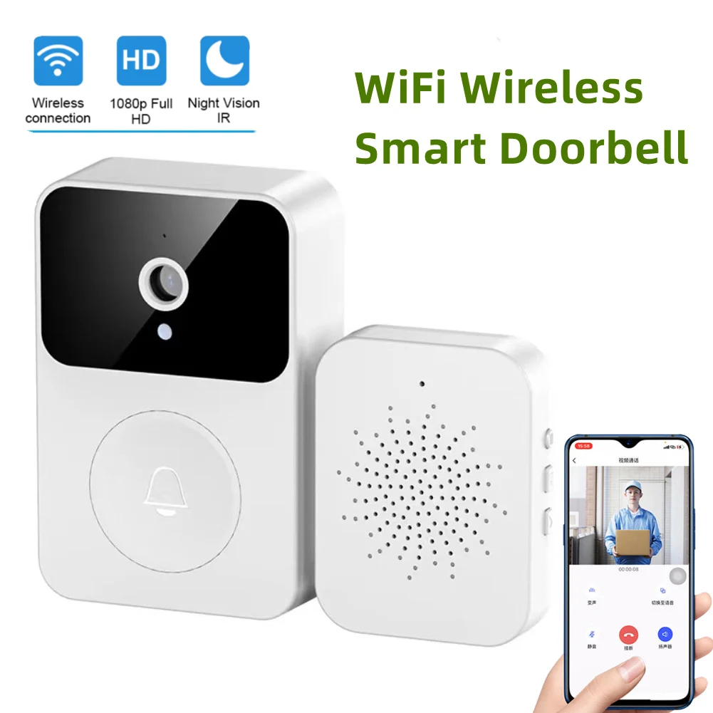 Wireless Doorbell Wifi 1080p Camera Night Vision Security Video Door