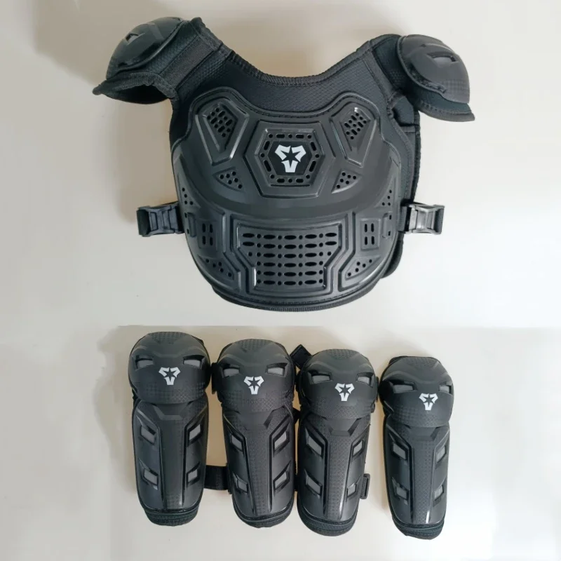 VEMAR Kid's Motorcycle Armor Vest Protection Children Riding Elbow Kneepads Skateboarding Ice Skating Moto Motocross Full Armor