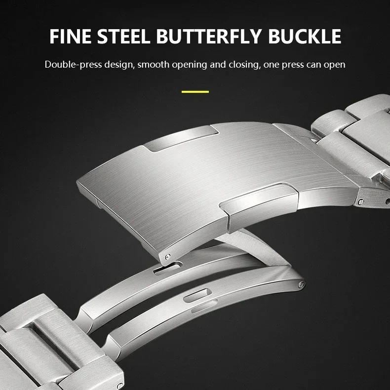 Titanium Metal Strap, 22mm Ultimate Link Bracelet Wristband