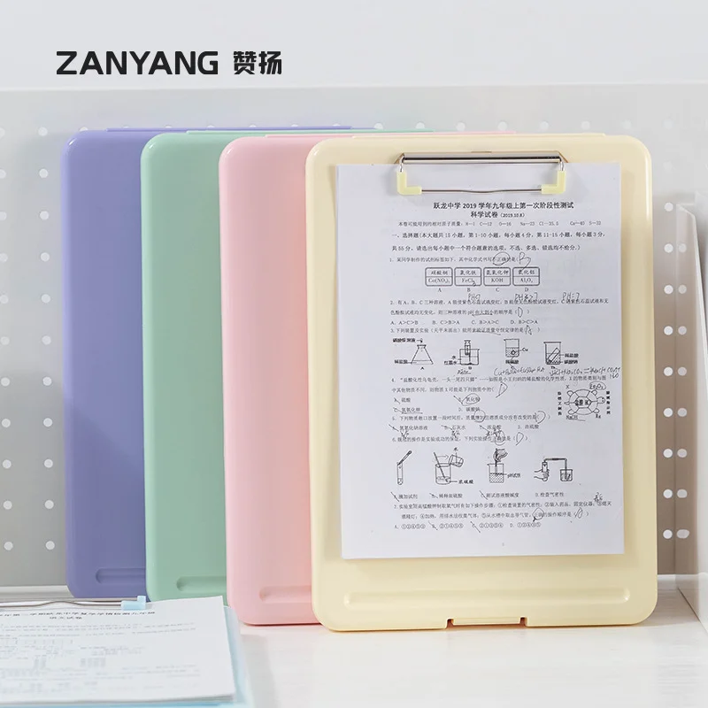 A4 Storage Box File Folder Plastic Storage Clipboard File Box Case Document File Folder Clipboard Office