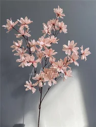 Pink Artificial Rose Mist Grass with Palm Leaves - Wedding Floral Arrangement, Home Decor, and Table Centerpiece (14)
