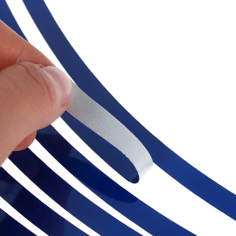 16Pcs Motorcycle Car Tire Decals Trim Strips Universal Reflective Bike Wheel Sticker Waterproof Motorcycle Wheel Rim Tape 17"18"