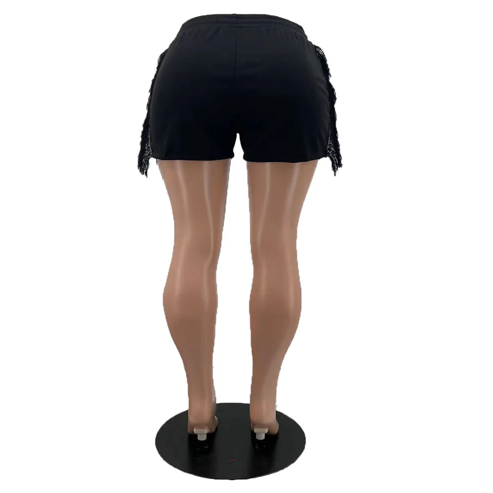 SSEURAT   Elegant Women's Shorts Female Fashion Tassels Decorated Shorts Women Casual Slim A-Line Shorts For Ladies trendy plus size clothing
