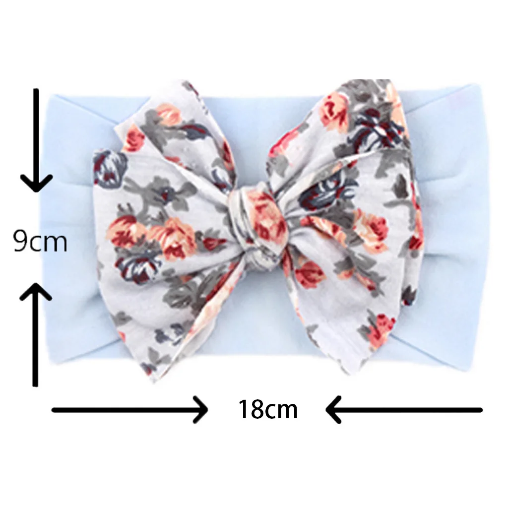 Children's Elastic Hair Band Bohemian Kids Hair Accessories Print Nylon Bandeau Cheveux Baby Girls Bow Headband Baby Accessories newborn socks for babies