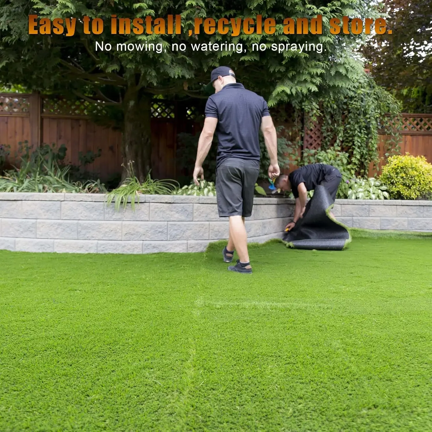 Artificial Turf Grass 4' x 11', 1.38 Inch Realistic Artificial Grass Rug, Fake Grass Mat Thick with Rubber Backing for Pets Dogs
