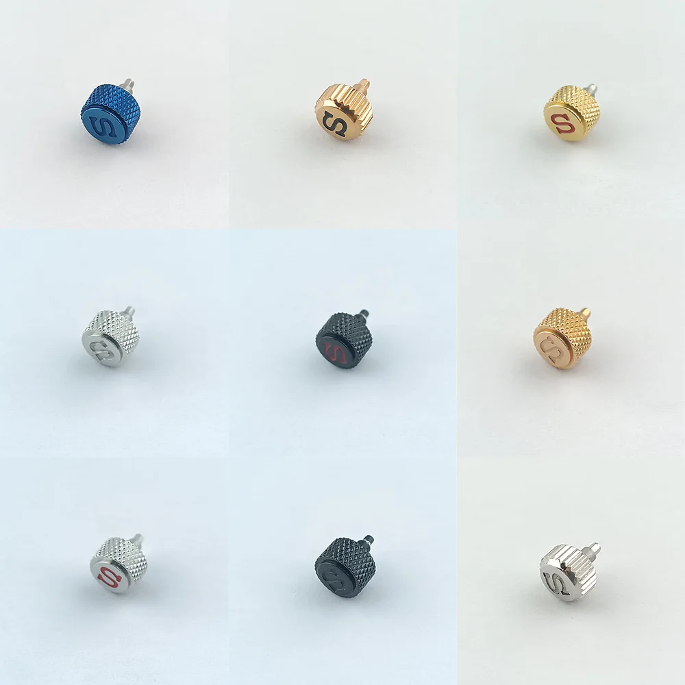 Screw-In Engraved 'S' Replacement Watch Crown for Automatic Movements with Three Style Options