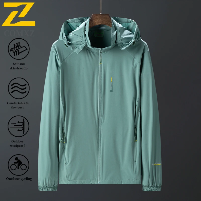 Men's Summer UV Protection Jacket Plus Size UPF50+ Extra Wide Breathable Fishing Skin Coat for Outdoor Sport Sunscreen clothing