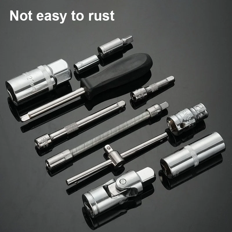 82-teiliges Gabelschlüssel-Set für Autoreparaturen, Schnellverschluss-Ratschenschlüssel-Kombination, Multifunktionales Steckschlüssel-Set, OEM-Hartschalenkoffer – Detail 19
