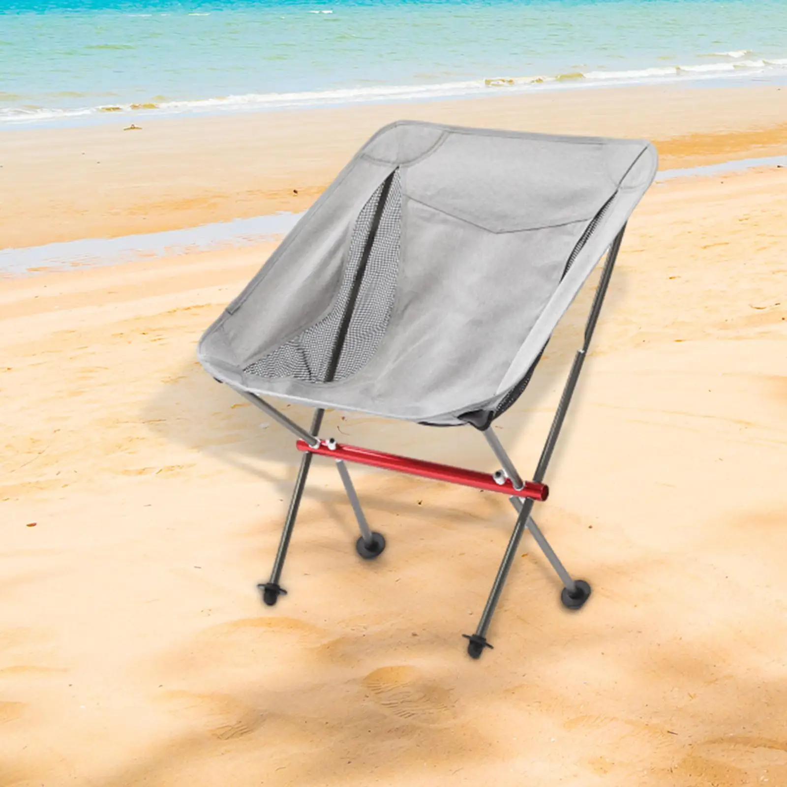 Folding Camping Chair Simple Outdoor Moon Chair for Park Barbecue Yard