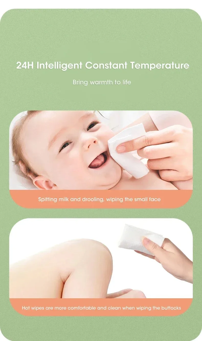 Description Picture 5 of itemWet Wipe Heater For Baby Warmer with LED Display Wet Towel Dispenser Portable USB Baby Wipe Warmer Napkin Heating Box Home/Car