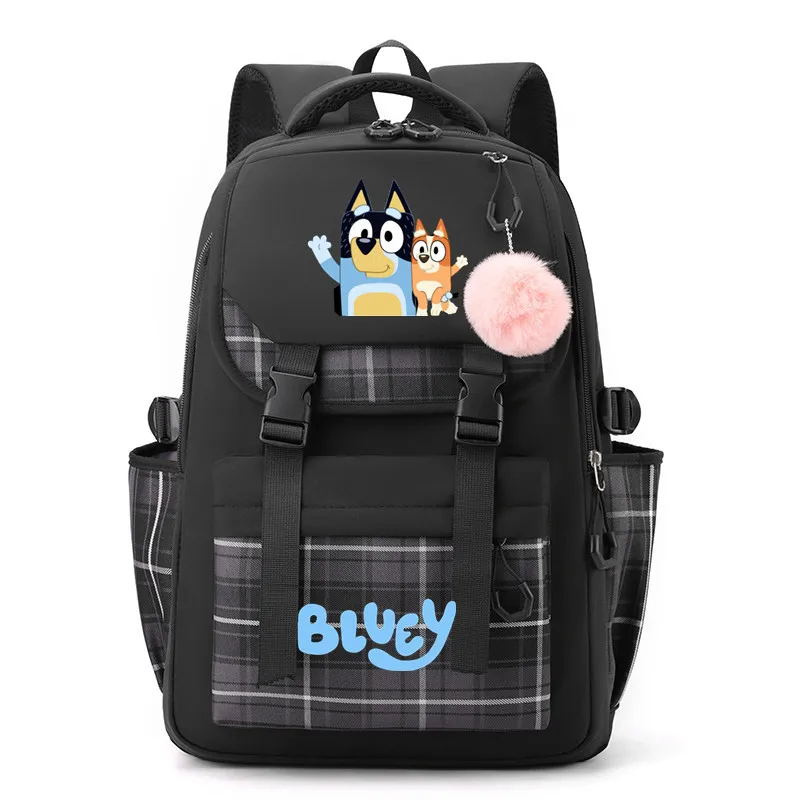 

2024 New Bluey Bourrouilh Schoolbag Primary School Junior High School Boys And Girls Backpack Large Outdoor Leisure Bag.