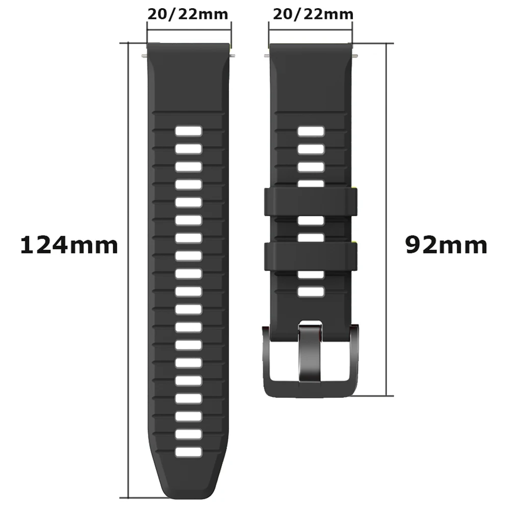 Sport Silicone Adjustable Strap for Smartwatch - Compatible Replacement Band