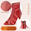 SWDZM Women Dance Boots Shiny Latin Jazz Dance Shoes Full Rhinestone Dancing Boots Customizable Heels Women Ladies Dancing Shoes 4